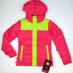 NEW $130 Youth Girls 686 Ella RARE Pink Insulated Winter Sports Ski Jacket 32