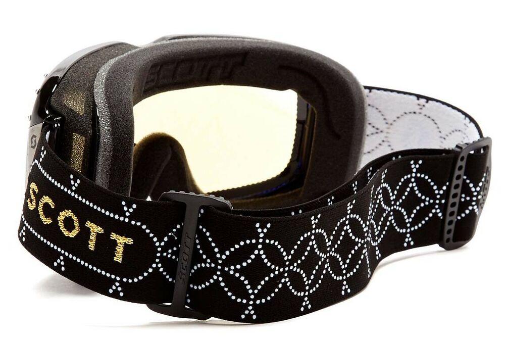 NEW $110 Scott Womens Aura Sequin Black Ski Goggles snow smith Winter Gold Lens 
