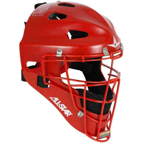 All-Star MVP2300 SP Adult Catcher's Helmet- Scarlet