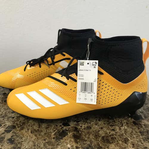 New Adidas Adizero 5-Star 7.0 Cleats Size 11.5 Yellow