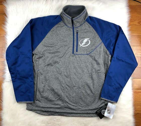 NHL Tampa Bay Lightning G-III Soft Shell 1/4 Zip Pullover Track Jacket Men's L