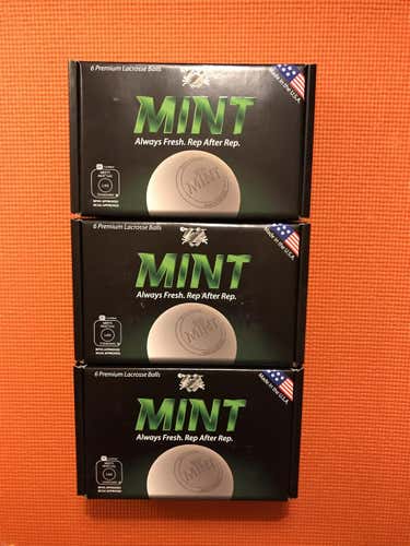 New 18 Mint Lacrosse Balls
