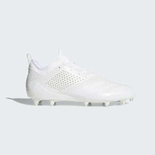 mens 8.5 adidas adizero 5 star 7.0 low football/lacrosse cleats white/whiteout