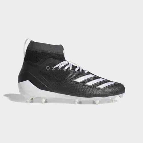 mens 9.5 adidas adizero 8.0 SK mid football/lacrosse cleats black/white d97642