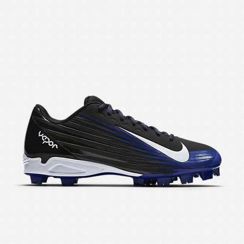 new youth 4.5 nike vapor strike 2/II mcs molded baseball cleat black/blue