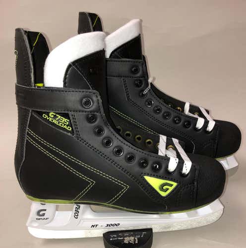 New Graf Supra 735 Overload Hockey Skates SR size 8 Wide