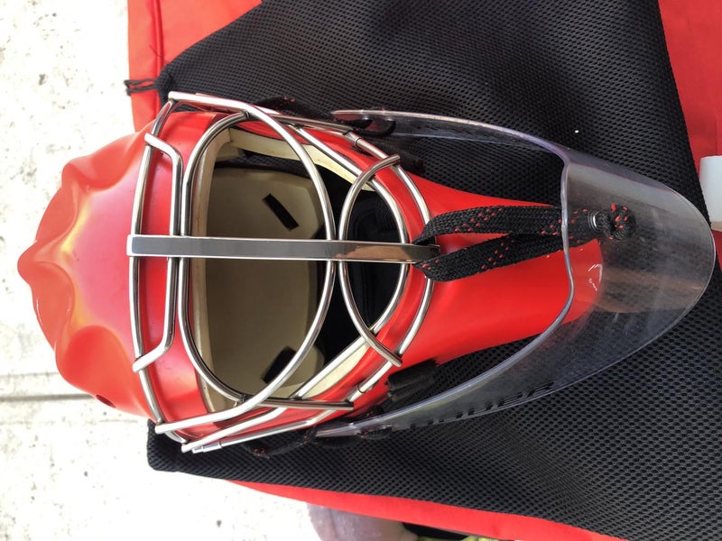 Sportmask VX5 Goalie Mask Senior Pro Stock Size Large Custom Matte Red Paint