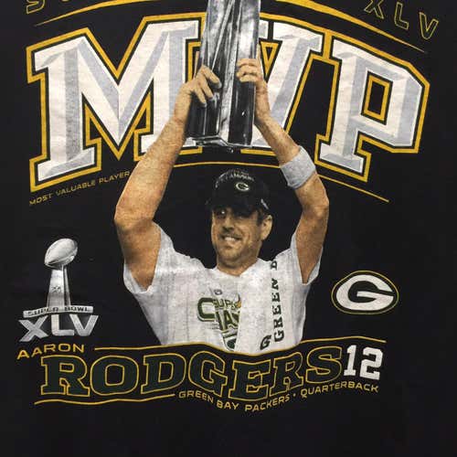 Aaron Rodgers MVP Superbowl NFL Green Bay Packers Reebok Shirt
