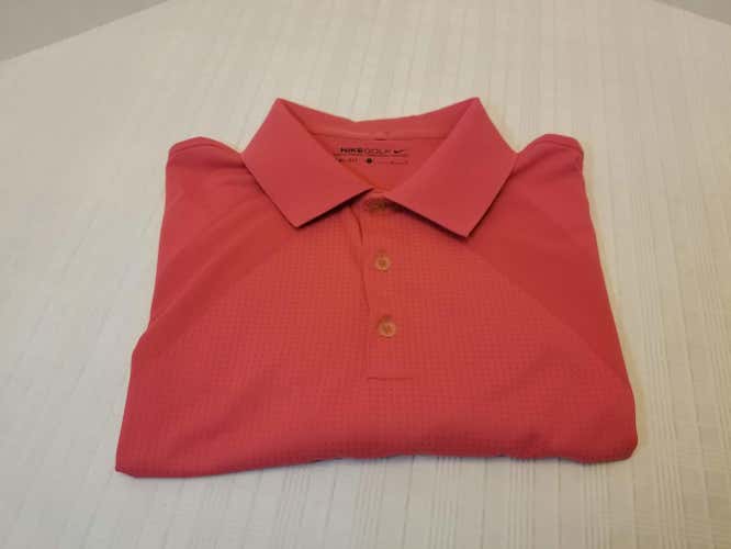 EUC. "Like New" Nike Pro Golf Polo Fuschia Size L