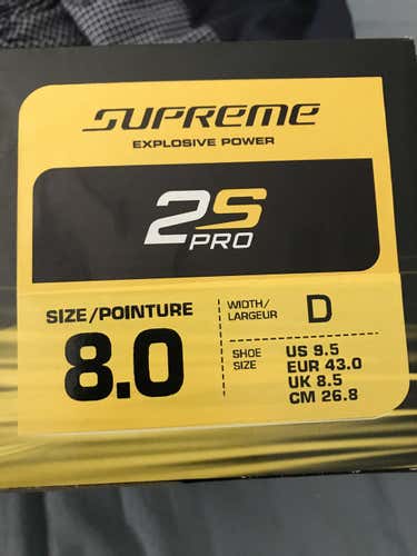 New Bauer 2sPro Hockey Skates Senior Size 8