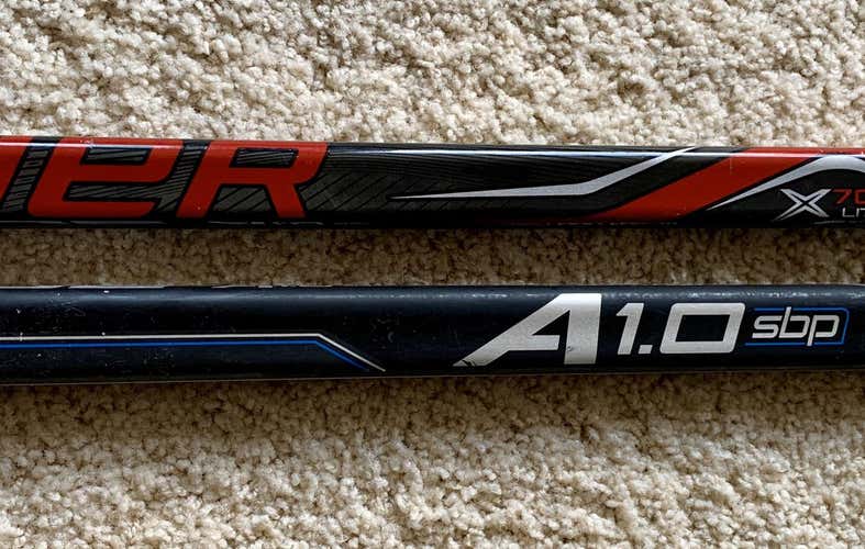Kids Boys Girls RH Bauer x700 Lite + TRUE Hockey Sticks p92 40 50 Flex Grip - 2 Pack