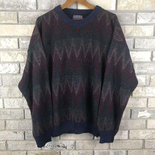 Vintage Jantzen Classics Mens XL Acrylic Sweatshirt Abstract Golf Casual Comfy