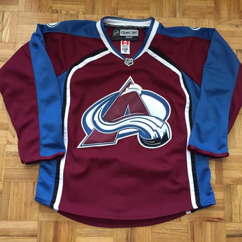 Colorado Avalanche Reebok Size 48 Fight Strap Jersey