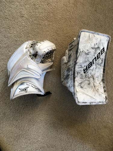 Bauer Vapor 1X Pro Goalie Gloves & Blockers Regular Intermediate