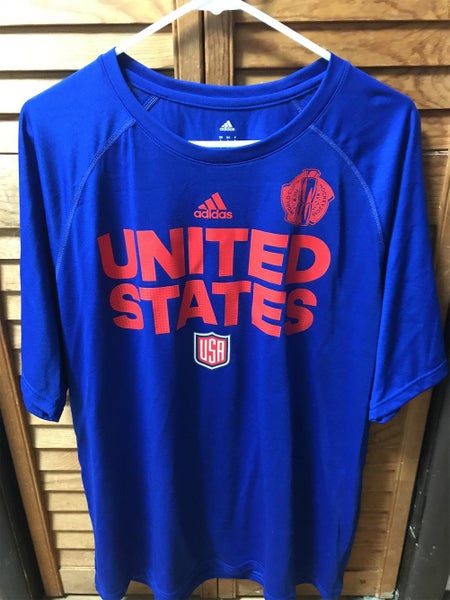 Adidas Team USA World Cup Of Hockey Short Sleeve Mens Large New Team Sweden Shirt