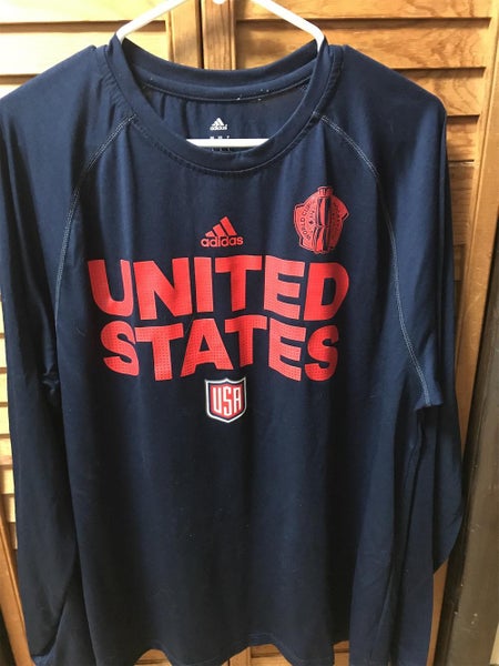 Adidas Team USA World Cup Of Hockey Long Sleeve Mens Large