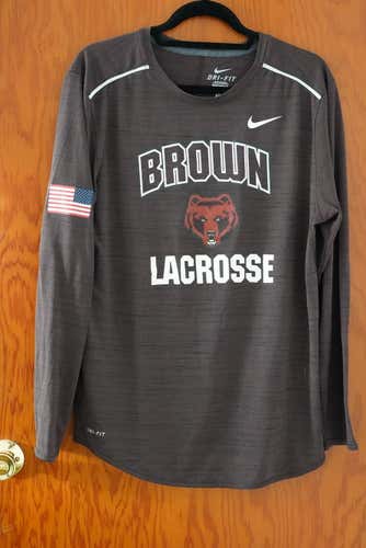 Brown University Lacrosse long sleeve Nike shooter Shirt