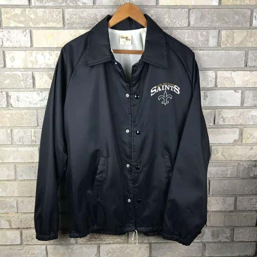 RARE Vintage 70s 80s New Orleans Saints Lined Jacket Coat Mens Medium USA Made
