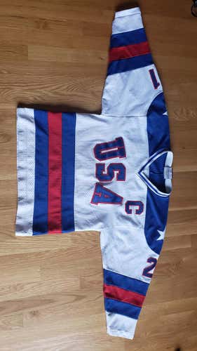 1980 Miracle On Ice - Mike Eruzione Jersey - Youth Med - K-1 Heavy Duty Game Jersey