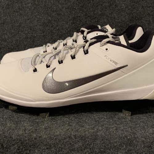 NEW Nike Air Clipper Mens Baseball Cleats Metal Flywire White 880261-102 Size 12