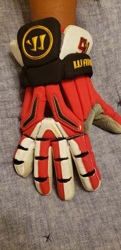 91 Maryland Warrior Burn Pro Lacrosse Gloves