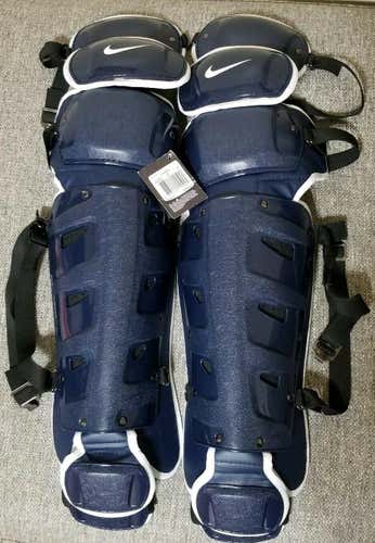 New Nike 18" Catcher's Leg Guard Adult navy pbp429-453