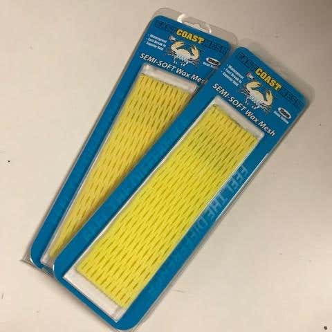 2 Pack NEW East Coast Dyes ECM 15mm Solid Neon Yellow Wax Mesh