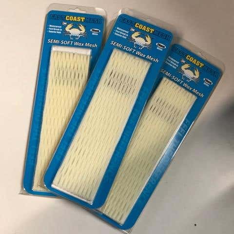 3 Pack NEW East Coast Dyes ECM 20mm White Faceoff Wax Mesh