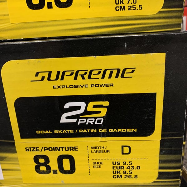 New Supreme 2s Pro Hockey Goalie Skates Senior  Size 8