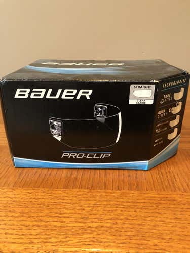 New Medium Clear Bauer HDO Pro Clip Cages, Visors & Shields Senior