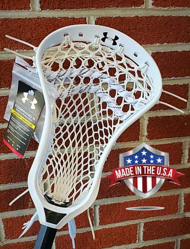 Under Armour Command X Lacrosse Head Strung w/ Semi-Soft Mesh = 100% USA - NO TRADES
