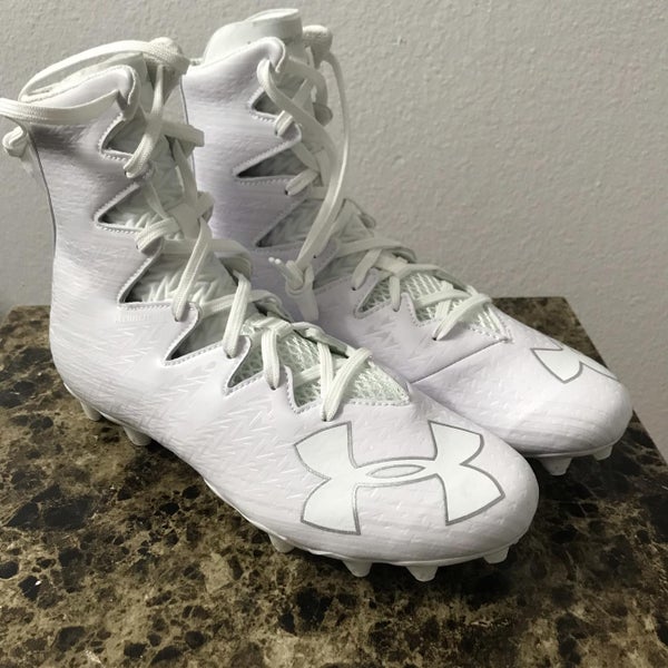 New White Men's 8.5 Under Armour Highlight Cleats Adult