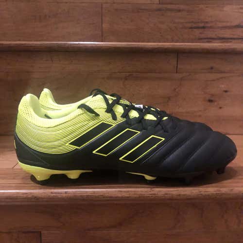 Adidas COPA 19.3 FG FIRM GROUND Soccer CLEATS Men's Black Solar Yellow BB8090 SZ 10.5