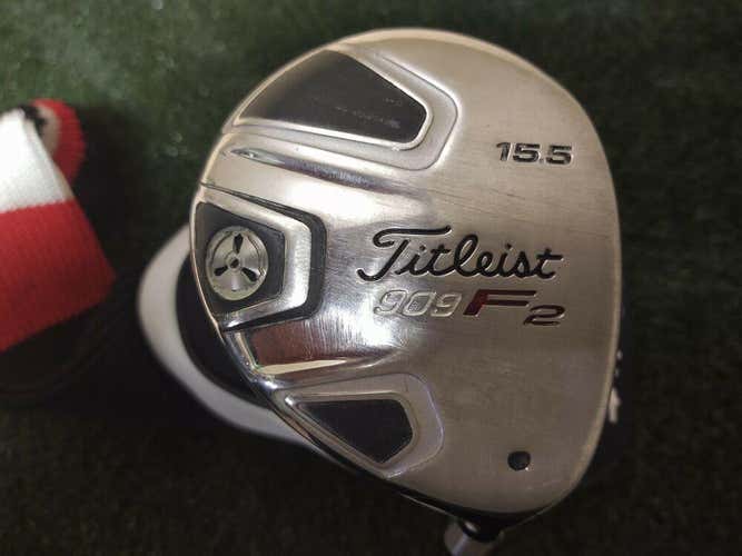 Titleist 909F2 15.5 Degree Fairway 3 Wood Stiff Flex Diamana 75 w Headcover