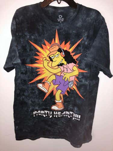 2016 Liquid Blue THE SIMPSONS Party Hearty Size Medium Shirt Tie Dye