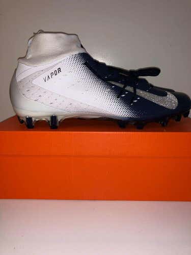 Nike Vapor Untouchable Pro 3 Football Cleat Size 15 White Navy 917165-110
