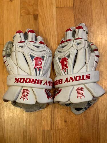 Stony Brook Brine King Lacrosse Gloves White