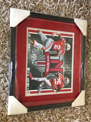 Dobbins and Weber Autograph Authenticated Framed Ohio State Buckeyes Football