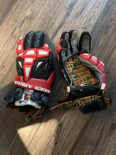 Custom Calgary Roughnecks Under Armour Lacrosse Gloves