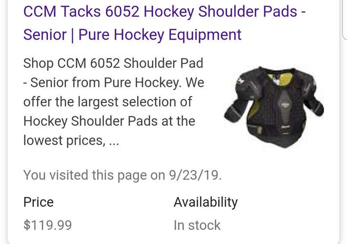 Large CCM Tacks 6052 Shoulder Pads Senior