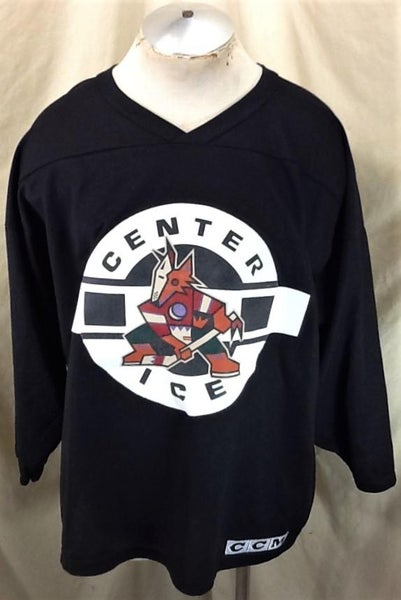 Vintage CCM Arizona Coyotes "Center Ice" (XL) Retro NHL Knit Hockey Jersey Black