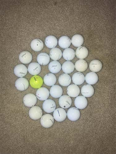 33 Used Titleist ProV1/ProV1x Golf Balls