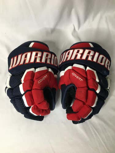 Used Red White Blue Warrior Covert QRL3 Gloves Senior Pro Stock - 13” - G6000