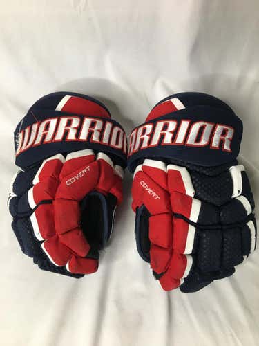 Used Red White Blue Warrior Covert QRL3 Gloves Senior Pro Stock - 14” - G6007