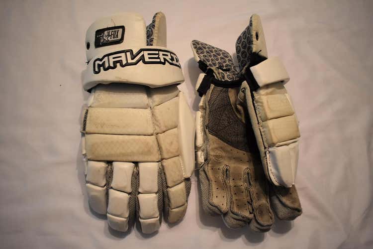 Maverik Fox Lacrosse Gloves - White