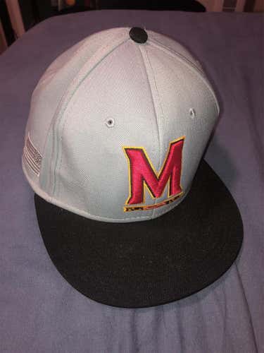 University Of Maryland Baseball Game Used Hat XL Under Armour