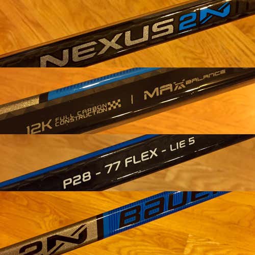 BAUER NEXUS 2N GRIPTAC P28 RH 77 FLEX