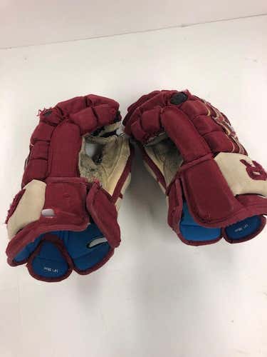 USED BOSTON COLLEGE Bauer Nexus 1000 Gloves Senior Pro Stock 14"