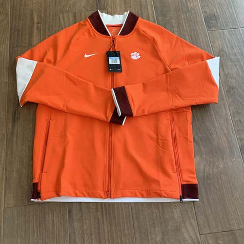 New Nike Clemson Tigers Sideline Therma Midweight Full Zip Jacket Mens M