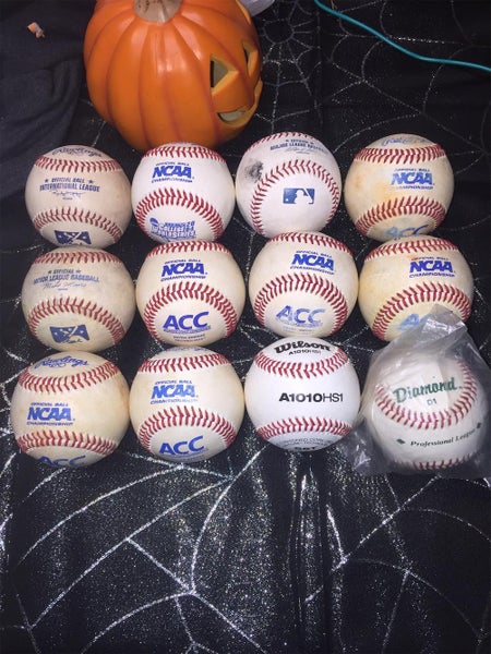 Lot Of 12 Premium Leather Baseballs MLB MiLB NCAA HS Rawlings Wilson Diamond